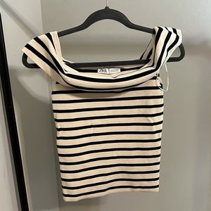 Zara striped off the shoulder top
